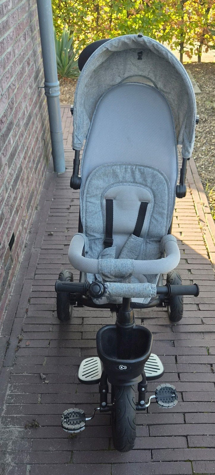 ZGAN grijze kinderkraft driewieler/duwfiets, Verstelbare duwstang, Zo goed als nieuw, Combiwagen, Ophalen
