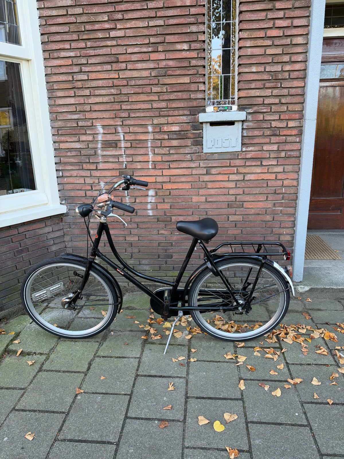 Zwarte damesfiets met lage instap, Velgrem, 50 tot 53 cm, Ophalen, Overige merken