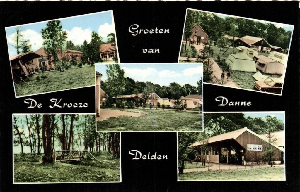 Groeten van De Kroeze Danne, Delden - 5 afb - 1971 gelopen, Verzamelen, Ophalen of Verzenden, 1960 tot 1980, Gelopen, Overijssel