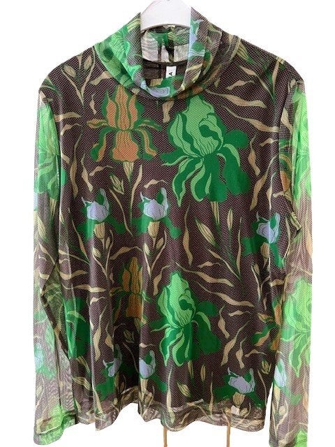 NIEUW KYRA Nodel Dagmar turtle flower deep green 44-46, Kleding | Dames, Verzenden, Maat 42/44 (L), Nieuw, Lange mouw