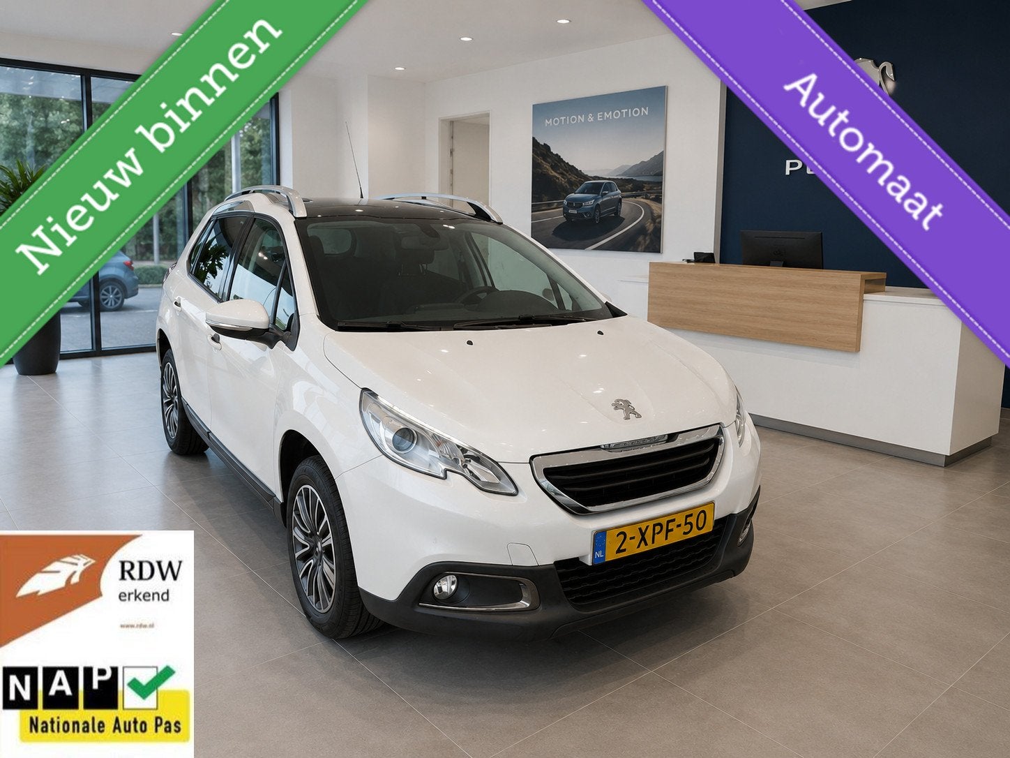 Peugeot 2008 1.2 PureTech AUT Active 2014 Pano/Airco/NweRiem, Auto's, 450 kg, Euro 6, 1199 cc, 82 pk