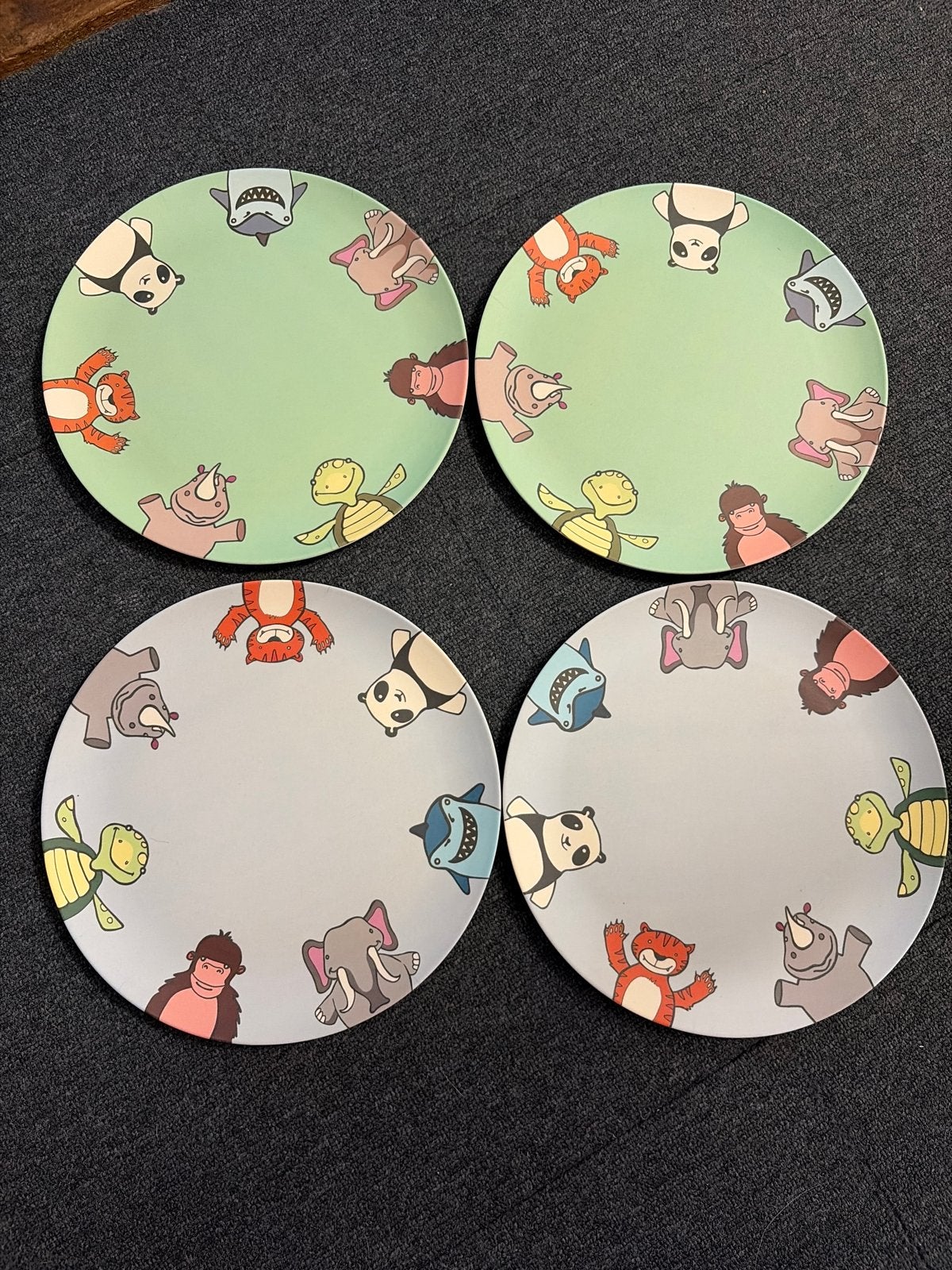 WWF kinderborden met dierenprint - 4 stuks, Huis en Inrichting, Ophalen, Overige materialen, Overige merken, Nieuw