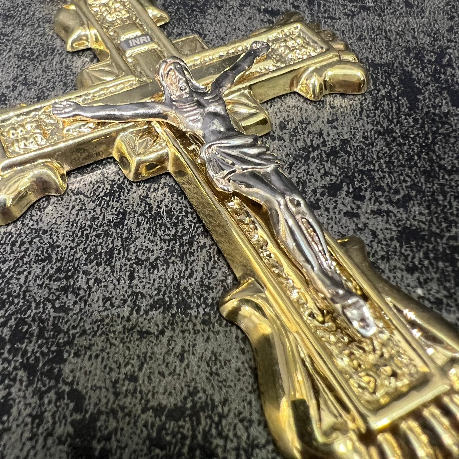 14k gouden kruis hanger groot model nieuw, Ophalen of Verzenden, Nieuw, Goud, Kruis of Symbool