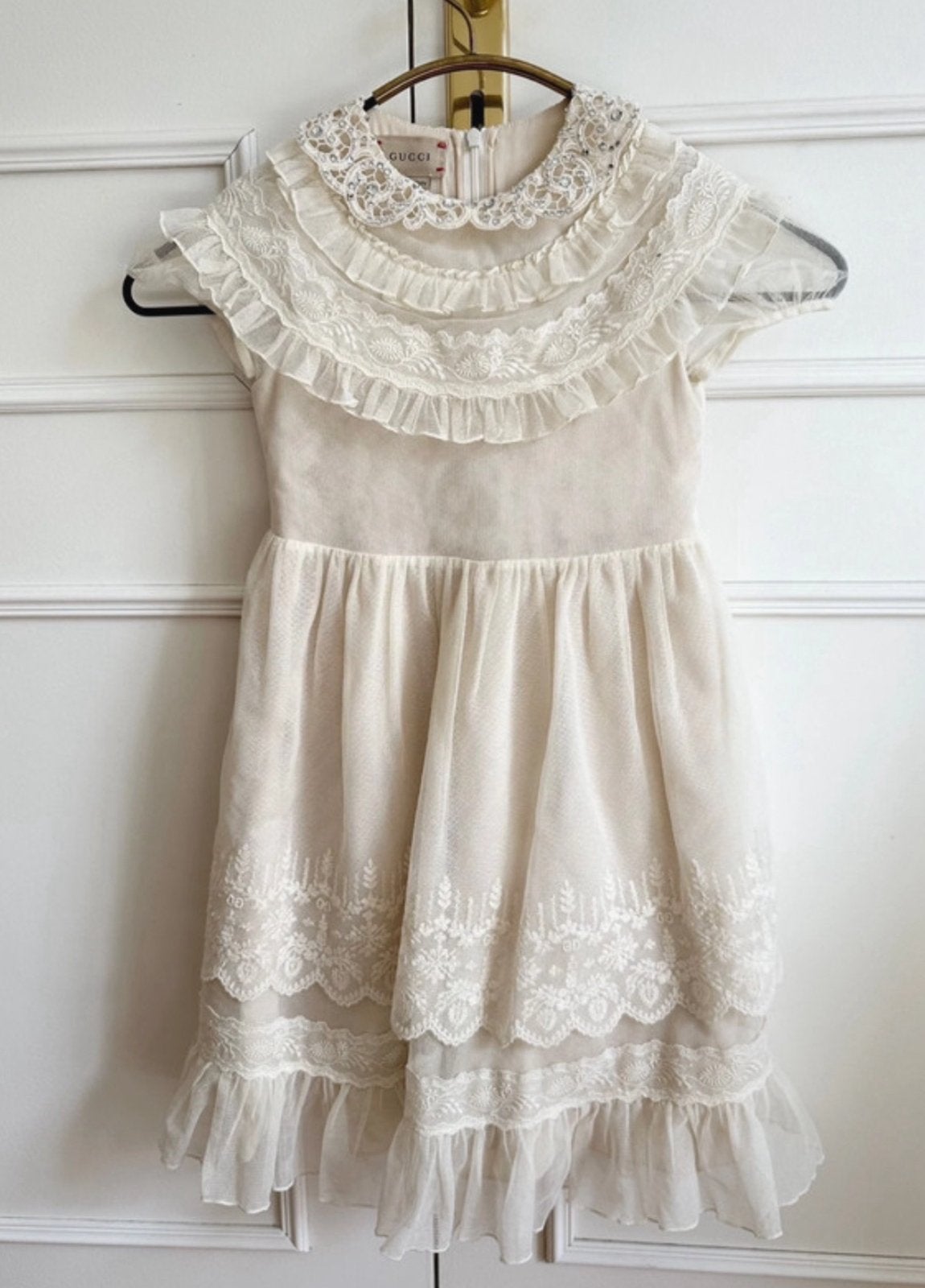 Gucci swarovksi jurk, Kinderen en Baby's, Ophalen of Verzenden, Zo goed als nieuw, Meisje, Jurk of Rok