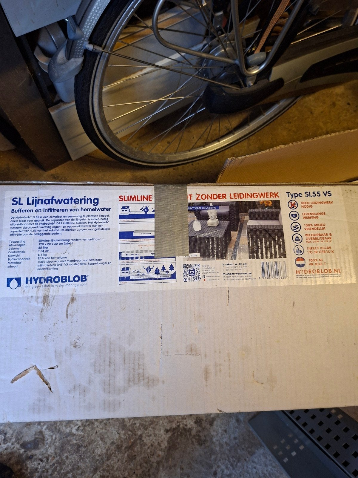 Hydroblob Slimline SL55 VS (verzinkt staal) lijngoot 2x, Ophalen, Zo goed als nieuw