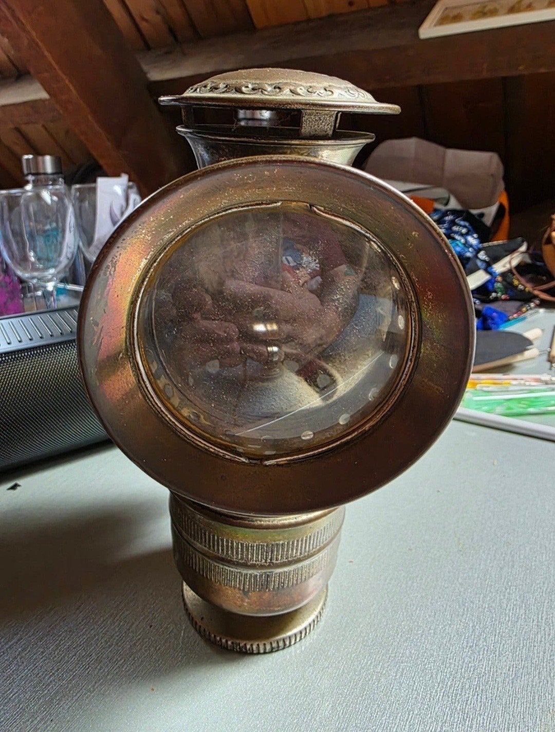 oude fietslamp jaten 1920-1930, Ophalen of Verzenden, Dynamo, Voorlicht