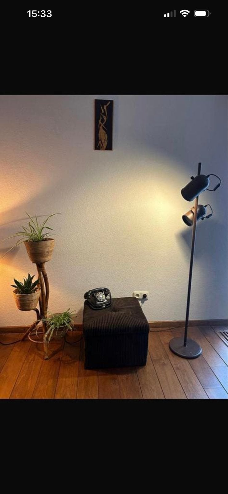Vintage Staande Lamp Jaren '60 - Industriële Stijl, Huis en Inrichting, Lampen | Vloerlampen, Ophalen, Gebruikt, Metaal, 150 tot 200 cm