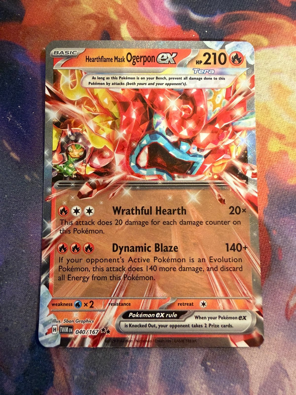 Pokemon Hearthflame Mask OGERPOM EX Double Rare 140/167, Verzenden, Zo goed als nieuw