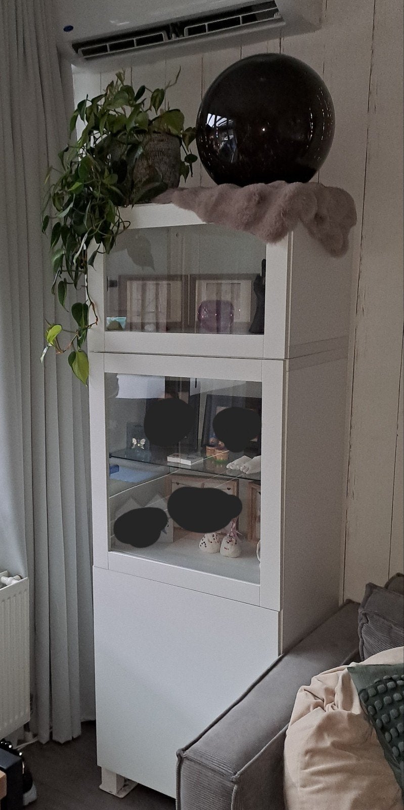 IKEA Besta Kast met Vitrines en Dichte Deur, Huis en Inrichting, Kasten | Vitrinekasten, Ophalen, Glas, 50 tot 100 cm, 150 tot 200 cm