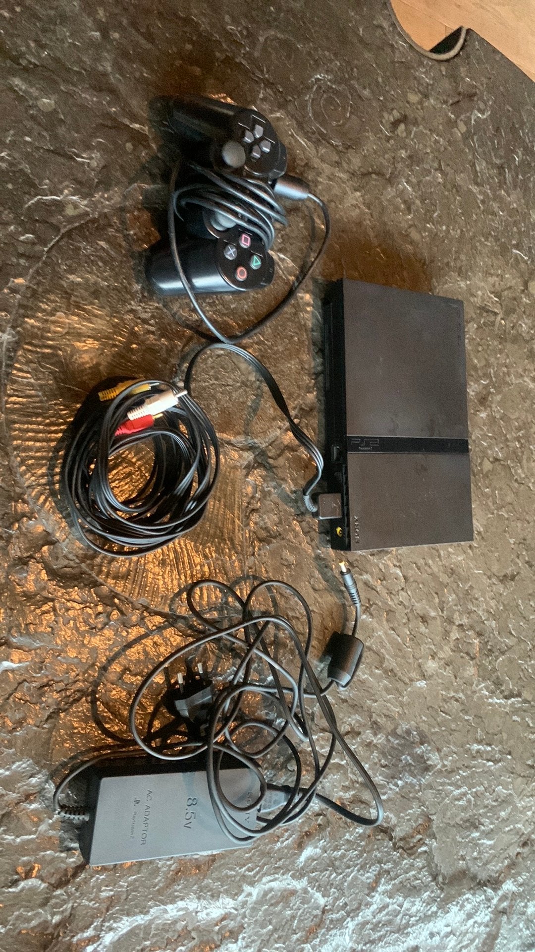Ps2 slim met dual shock  controller  compleet, Ophalen of Verzenden, Zo goed als nieuw, Met 1 controller