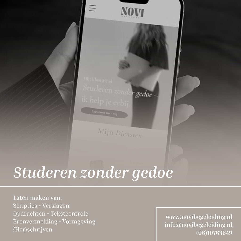 Scriptie of verslagen laten maken, Ophalen, Beta, Nieuw, HBO