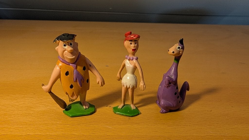 The Flinstones figuren 3 vintage pvc figuren, Verzamelen, Ophalen of Verzenden, Gebruikt
