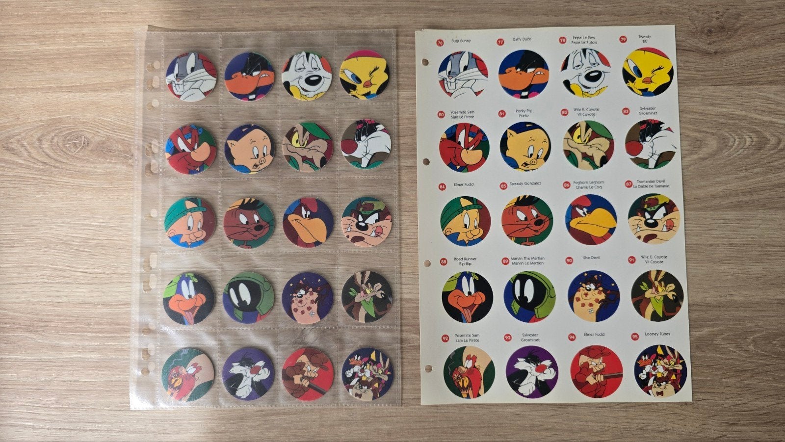 Complete set 20 Belgische Mega Flippo's 76-95 Looney Tunes, Verzamelen, Ophalen of Verzenden, Looney Tunes, Losse flippo's