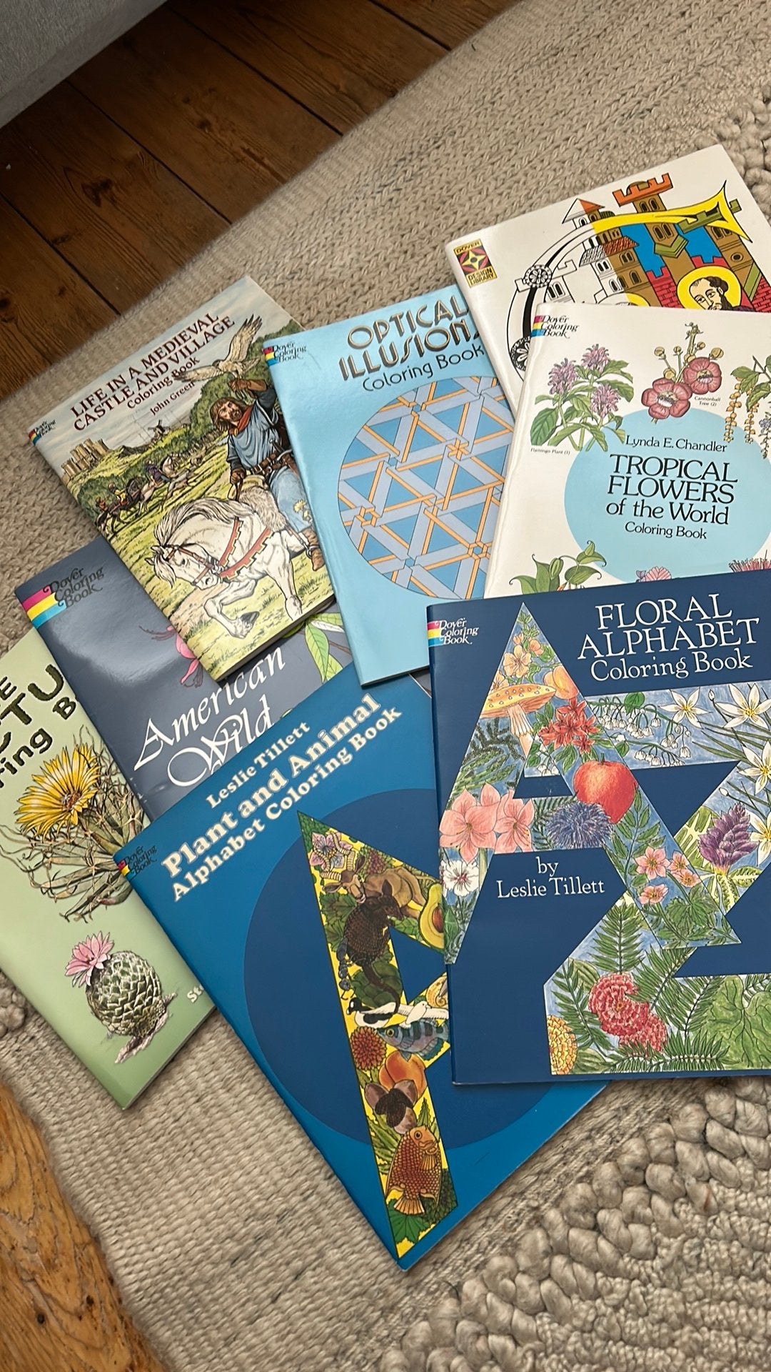 8 vintage kleurboeken Dover Coloring Book ongebruikt, Ophalen of Verzenden, Zo goed als nieuw, Overige onderwerpen