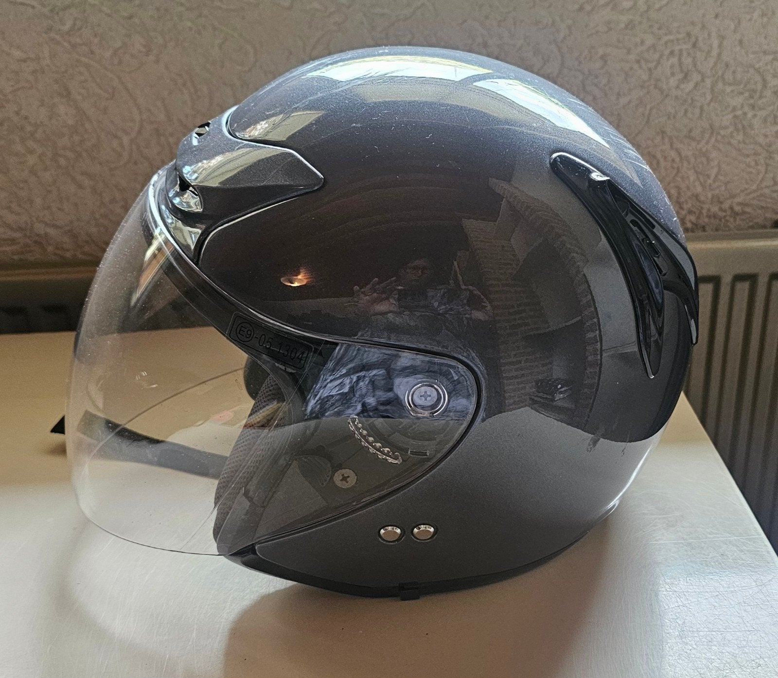 Crivit Motorhelm - Grijs - Maat L, Motoren, Dames, Jethelm, L, Tweedehands