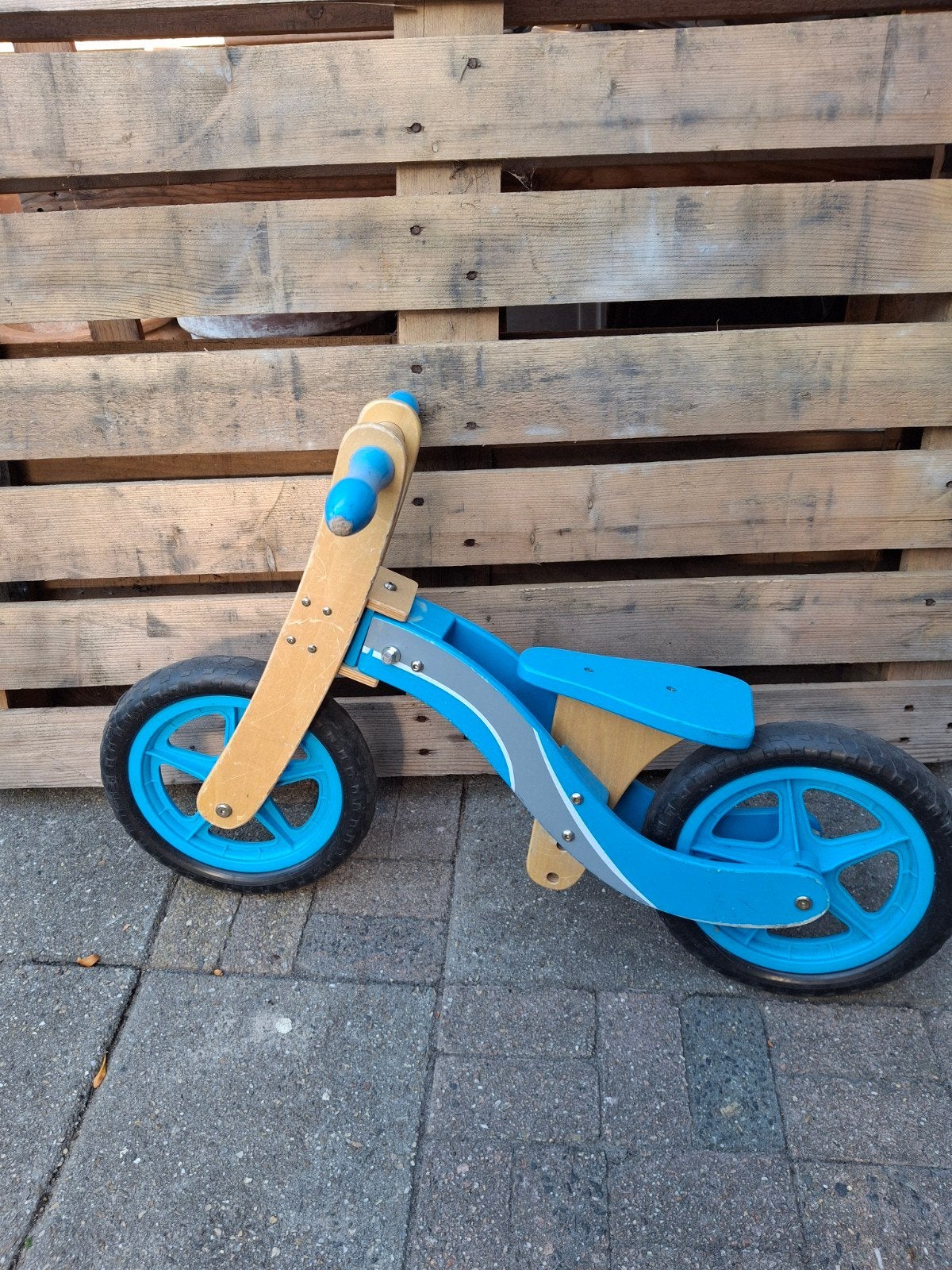 blauwe loopfiets, Ophalen, Gebruikt, Loopfiets