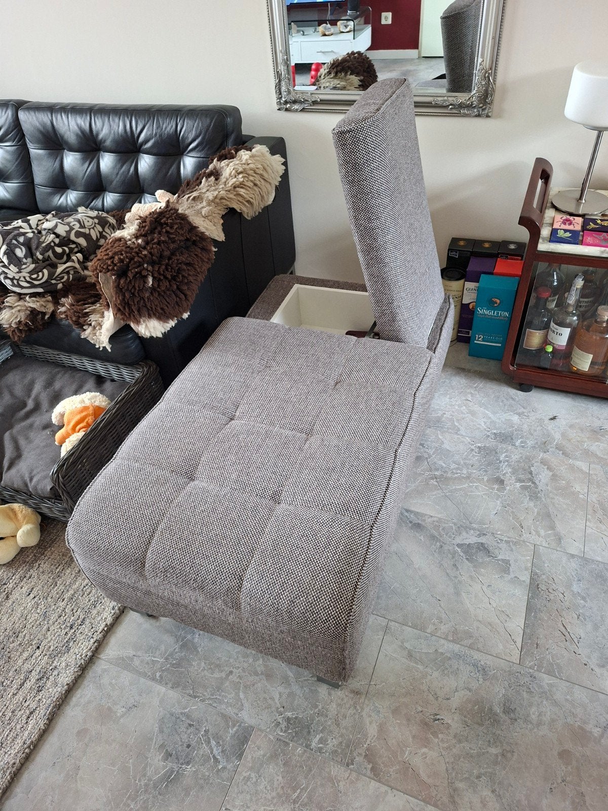 Mini sofa, grote hocker, bankje, Ophalen of Verzenden, Tweepersoons, Minder dan 150 cm