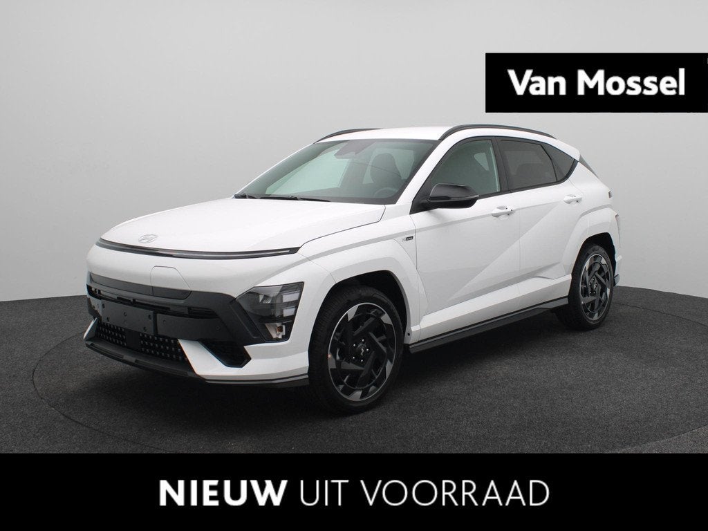 Hyundai Kona Electric N Line Business 64.8 kWh | Warmtepomp, Auto's, Hyundai, Stof, Met garantie (alle), Wit, Nieuw