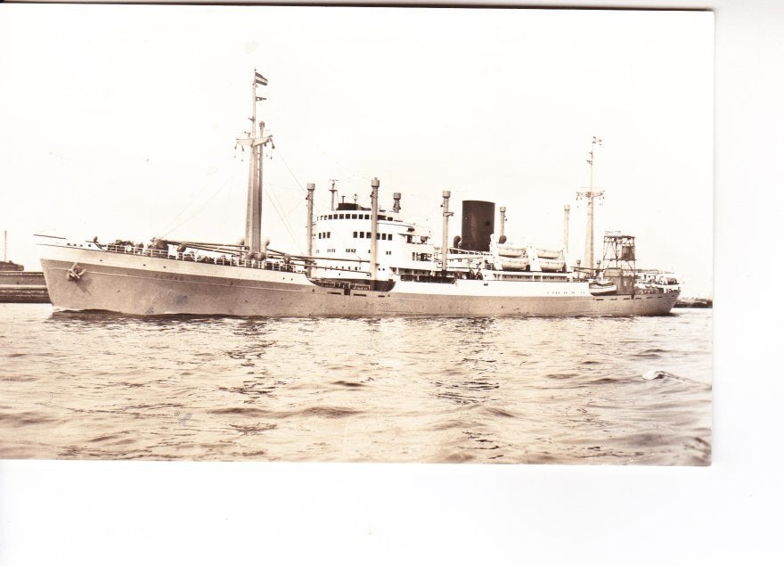 MS Blitar, Koninklijke Rotterdamsche Lloyd. 02-09, Ophalen of Verzenden, Zo goed als nieuw, Motorboot, Kaart, Foto of Prent