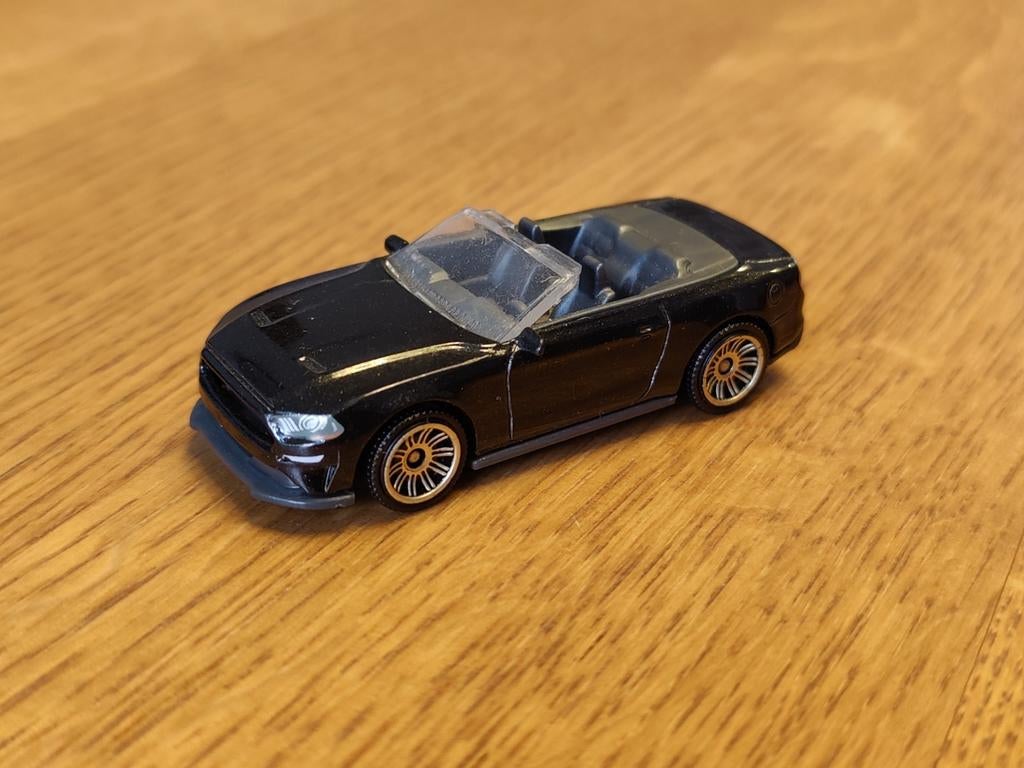 Matchbox Ford Mustang Convertible ZWART, Ophalen of Verzenden, Zo goed als nieuw, Auto