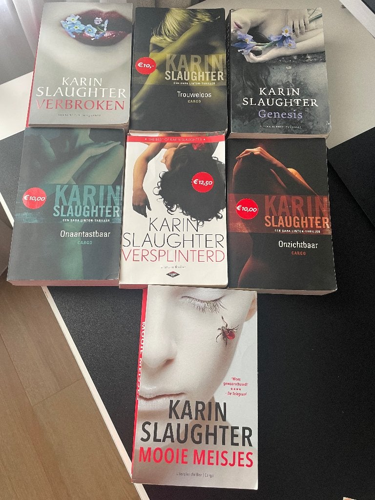 7 Karin Slaughter boeken, Ophalen of Verzenden, Zo goed als nieuw, Karin Slaughter, Nederland