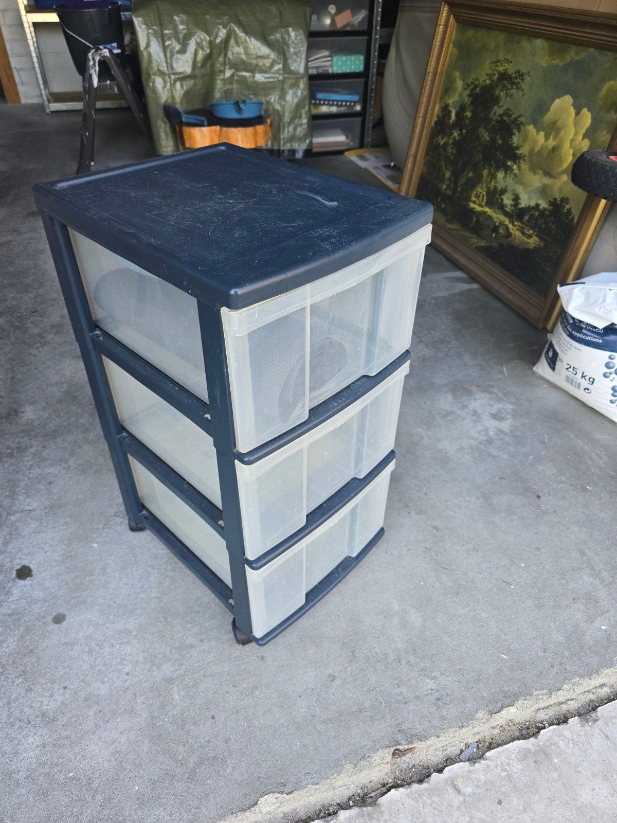 Trolley met 3 lades, 68 cm hoog, Ophalen, Gebruikt