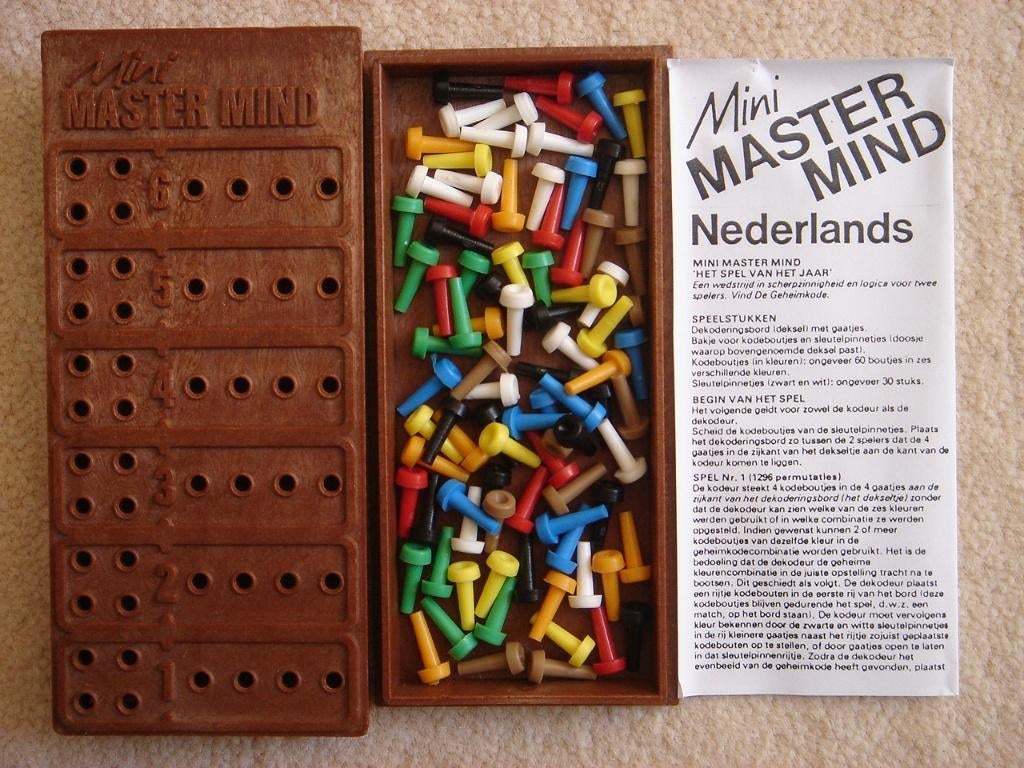 LEUK: Originele Mini MasterMind/Master Mind Reisspel, Hobby en Vrije tijd, Gezelschapsspellen | Bordspellen, Gebruikt, Een of twee spelers