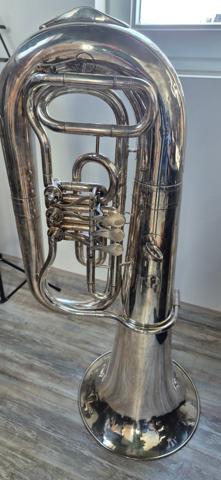 Es Tuba Schenkelaars, Ophalen of Verzenden, Gebruikt, Es-tuba, Met koffer of draagtas