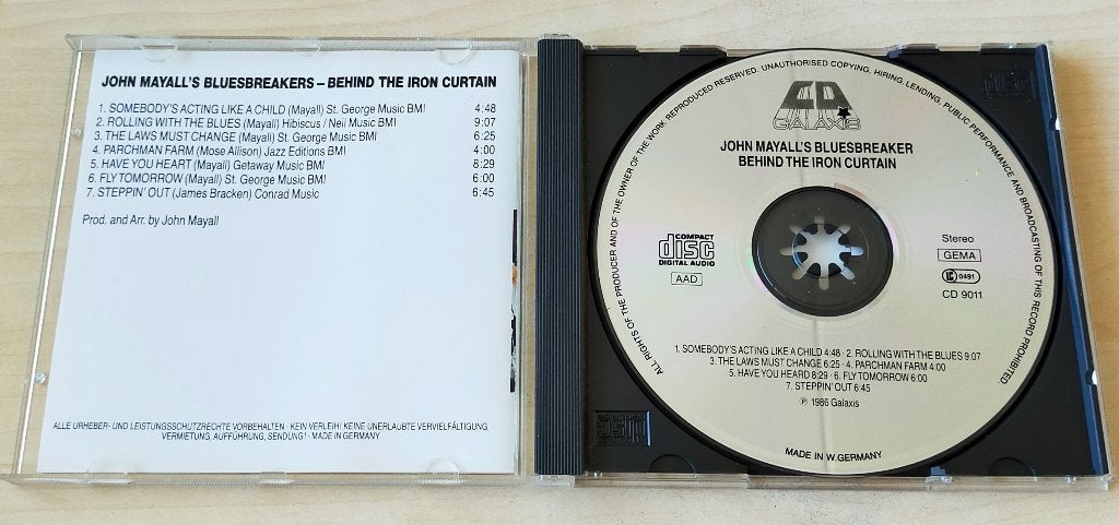 John Mayall's Bluesbreakers - Behind The Iron Curtain CD, Ophalen of Verzenden, Zo goed als nieuw, Blues
