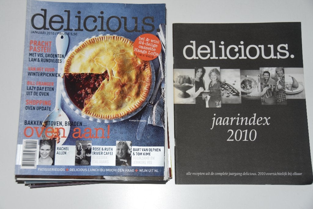 Delicious tijdschrift jaargang 2010 incl. Kerst nummer, Verzenden, Zo goed als nieuw, Damesbladen