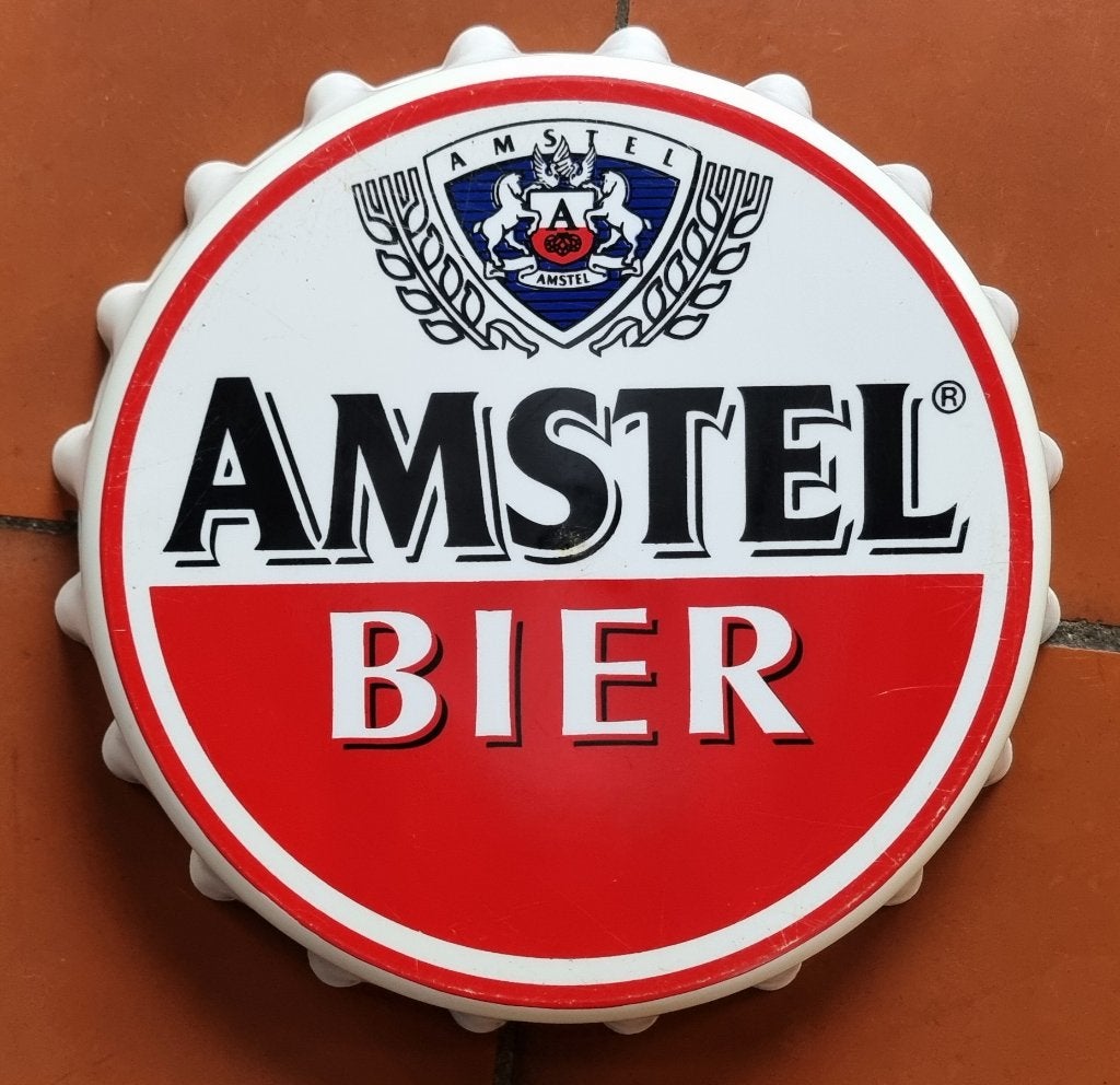 Amstelbier vintage dienblad - zeer groot - oud logo - IGST, Verzamelen, Ophalen of Verzenden, Zo goed als nieuw, Overige typen