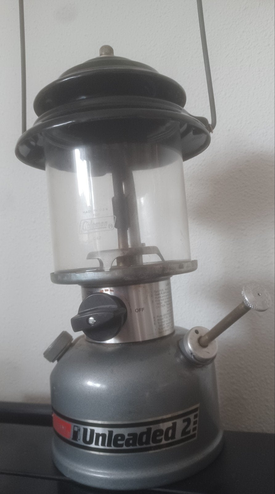 Coleman Unleaded 2 vislamp, camping lamp kamperen, Ophalen of Verzenden, Gebruikt