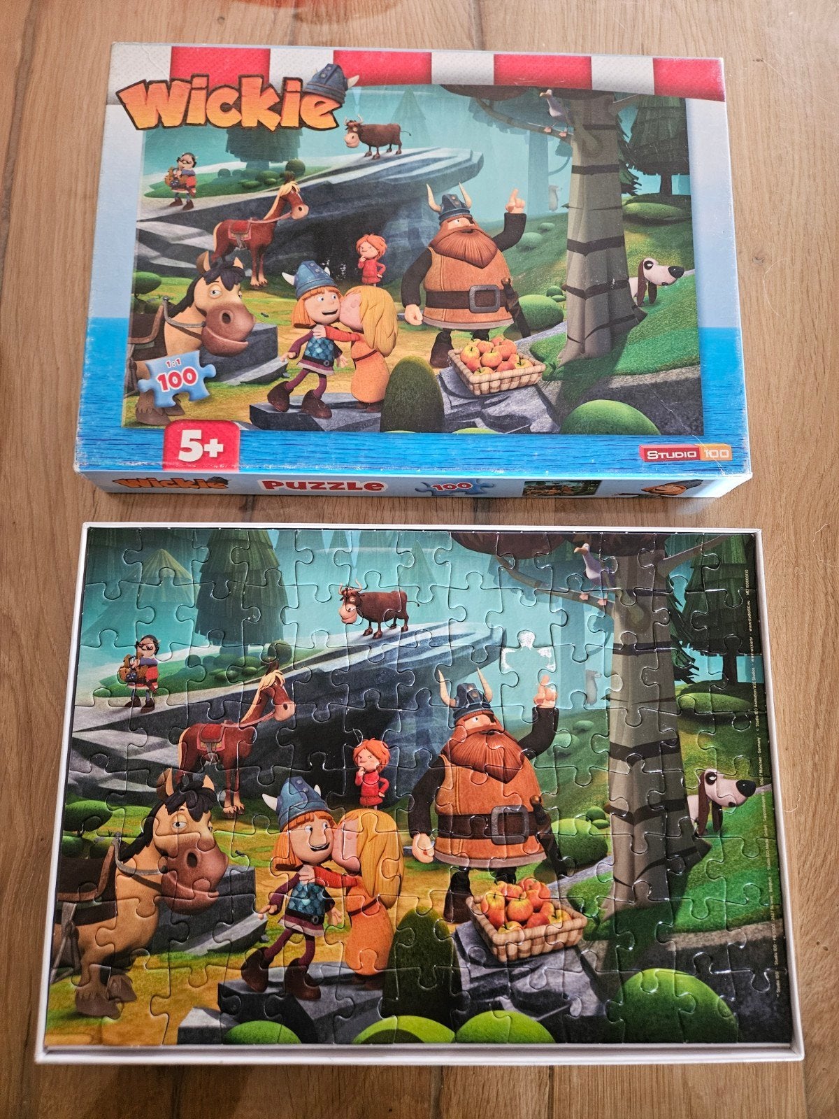 gratis puzzel vicky de viking, Ophalen of Verzenden, Meer dan 50 stukjes, Gebruikt