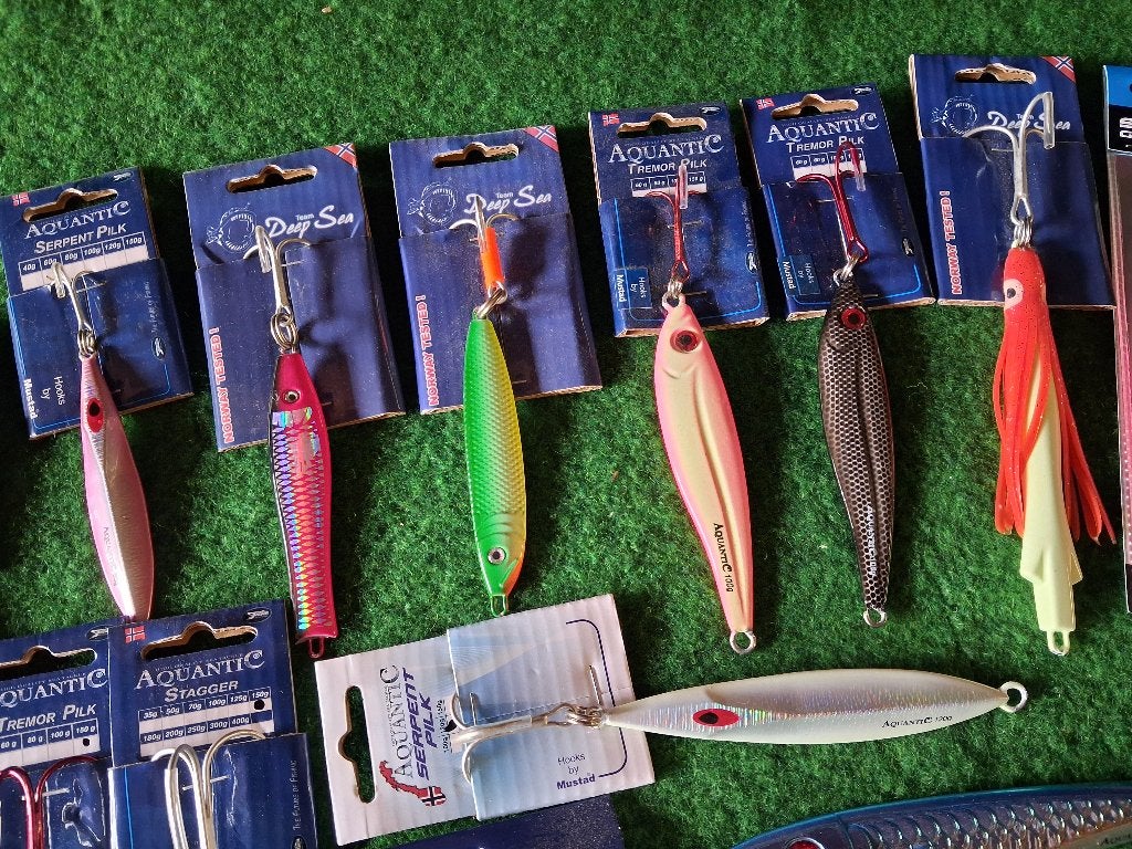 Pilker Set....60 t/m 200 grams Pilkers (15 stuks), Ophalen of Verzenden, Bodenroderweg, Aquantic, Complete set