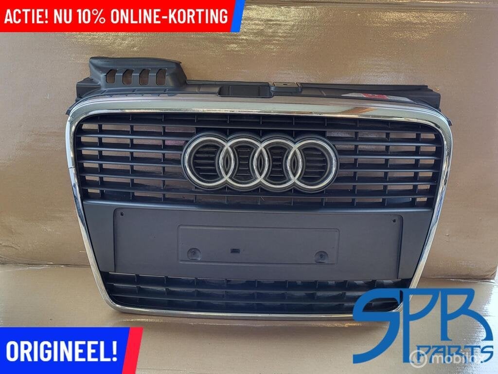 AUDI A4 B7 8E GRILLE CHROOM GRILL 2004-2008 ORIGINEEL 8E0