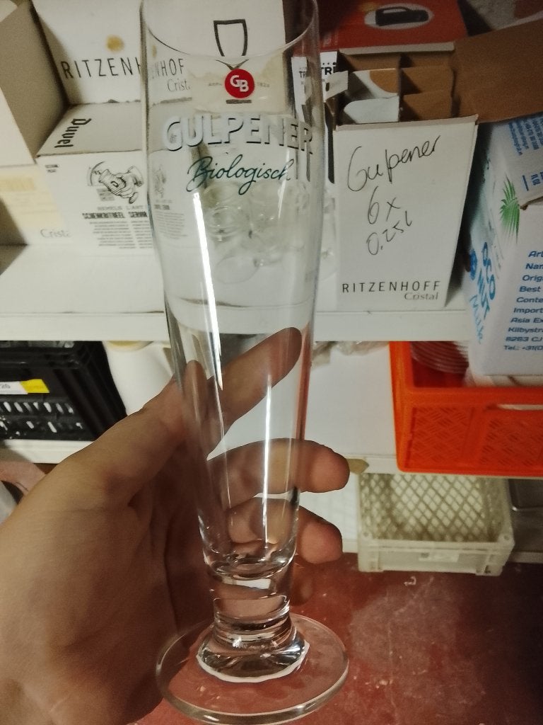 Gulpener Biologisch Bierglas - Ritzenhoff Cristal, Verzamelen, Ophalen, Gebruikt, Glas of Glazen, Gulpener