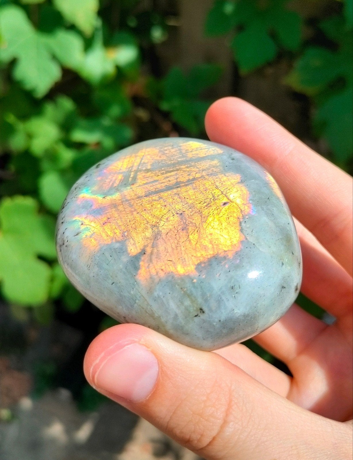 Labradoriet palmsteen #3 / labradorite palm stone, Ophalen of Verzenden, Mineraal