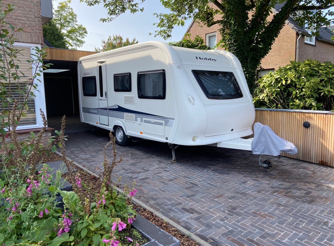 Hobby Excellent 455 UF (2012), Caravans en Kamperen, Caravans, Rondzit, Hobby, Dwarsbed, Particulier