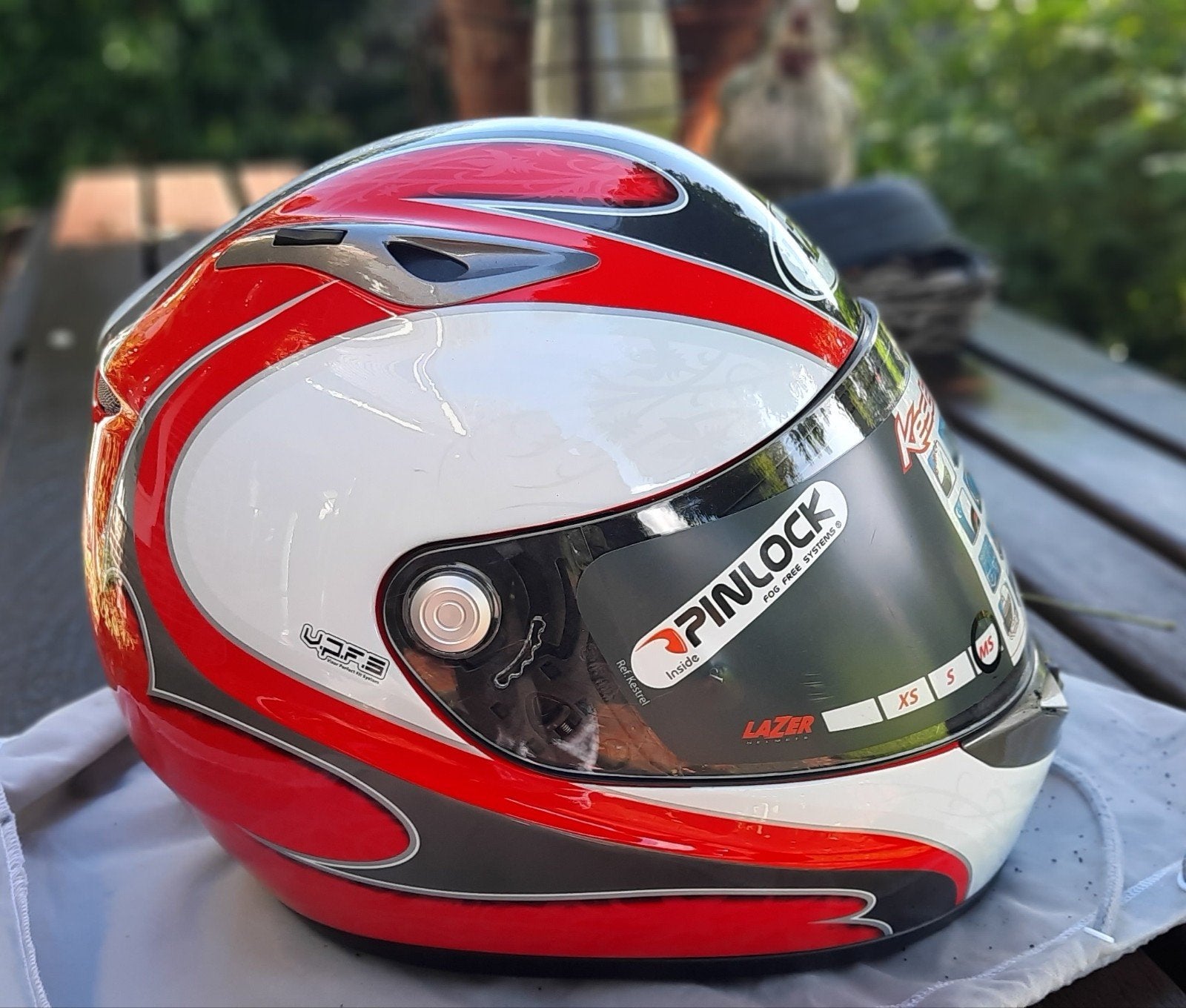 Nieuwe Lazer Kestrel Integraalhelm - Rood/Wit/Zwart, Nieuw met kaartje, Lazer, M, Dames