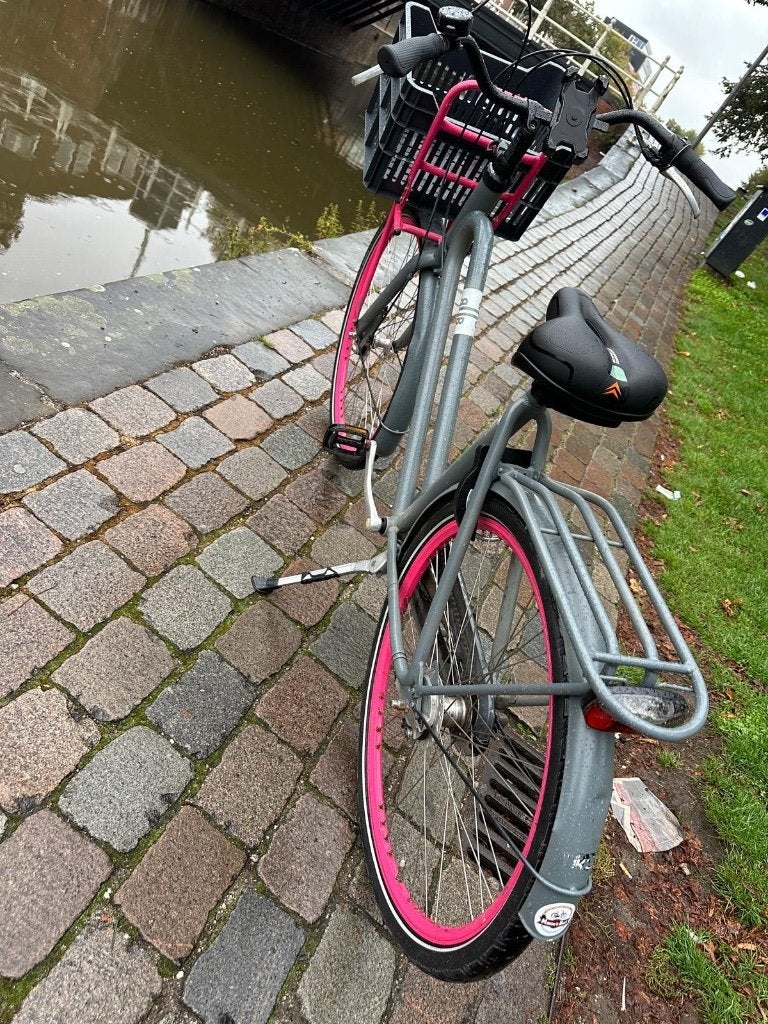 Foto 6 van Batavus city bike with pink wheels, very good condition