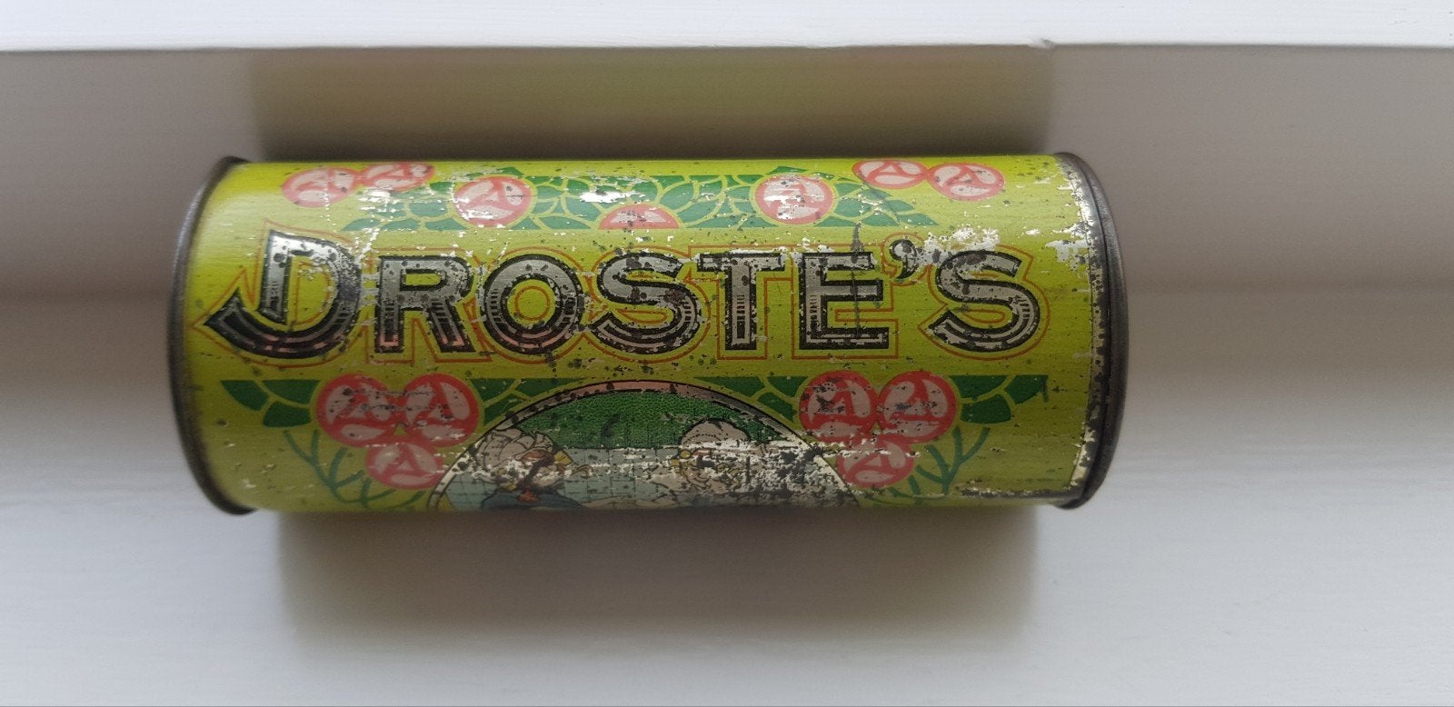 Droste chocolade croquetten blik, Verzamelen, Blikken, Ophalen of Verzenden, Gebruikt, Overige, Droste