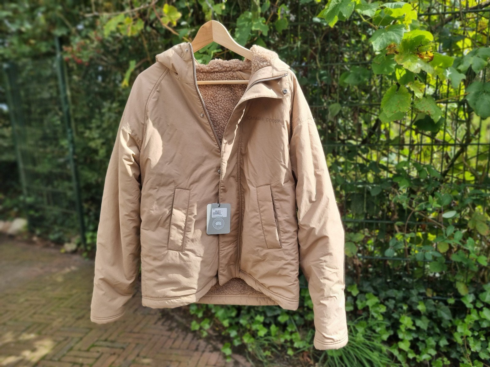 Canada Goose Reversible Fleece Bomber Jas - Nieuw met labels, Maat 48/50 (M), Beige, Canada Goose, Nieuw