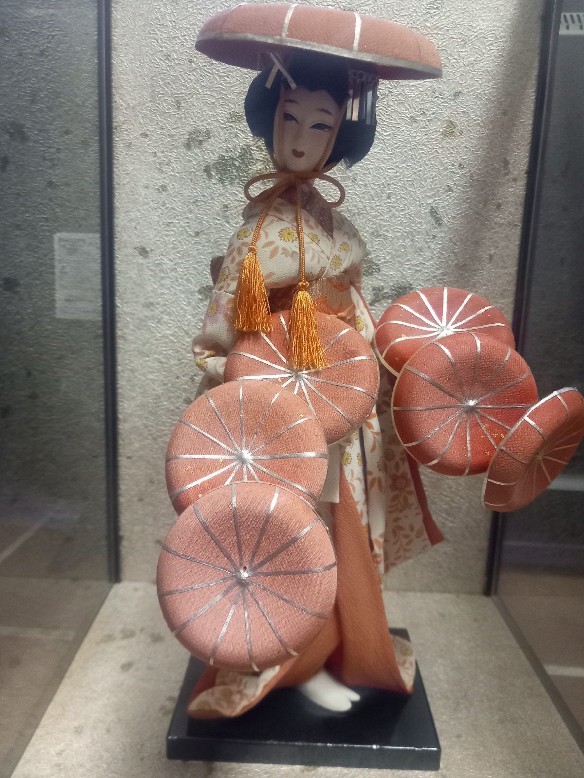Set van 2 Japanse Geisha Poppen in Vitrinekasten, Verzamelen, Ophalen, Zo goed als nieuw, Pop