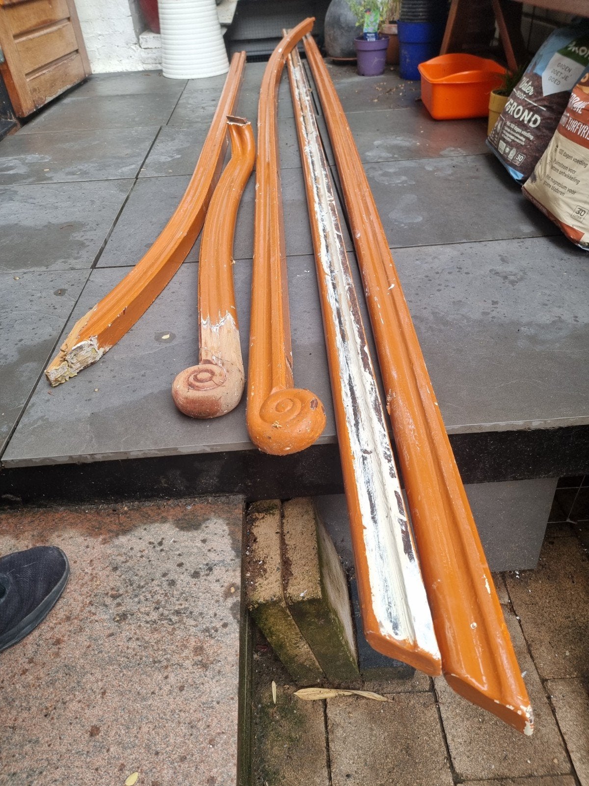antieke eiken of grenen trapleuningen, Ophalen, Gebruikt, Minder dan 25 mm, Eiken