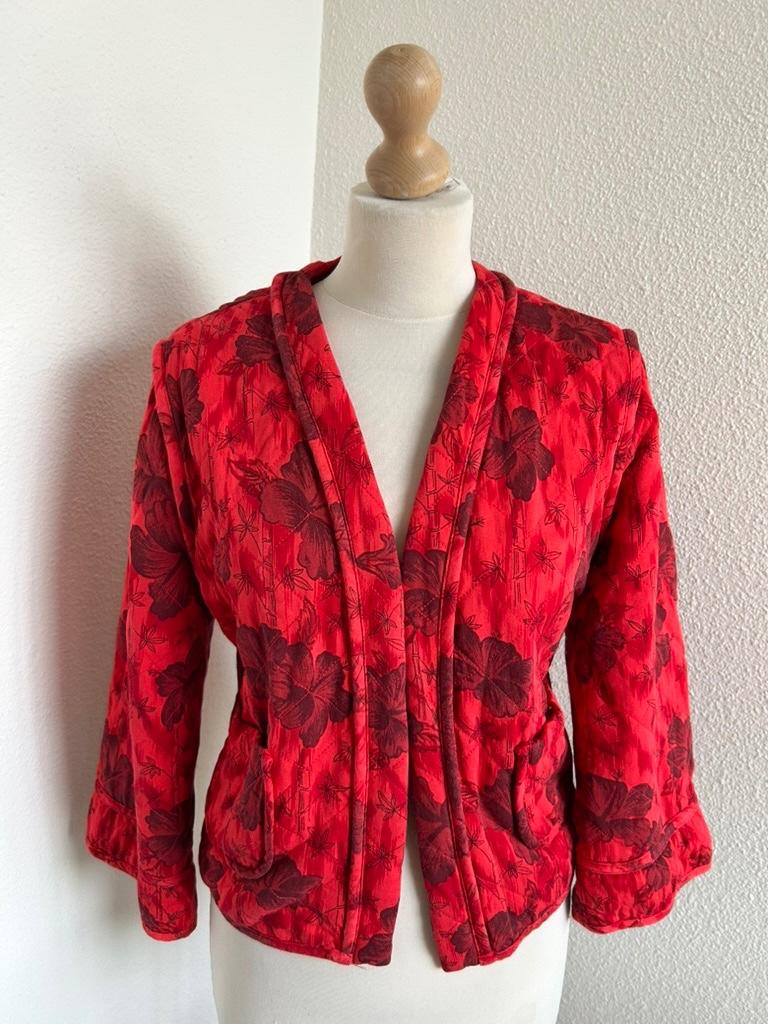 King Louie maat 42 Kimono jacket quilted rood 3165, Maat 42/44 (L), Ophalen of Verzenden, Zo goed als nieuw, King Louie