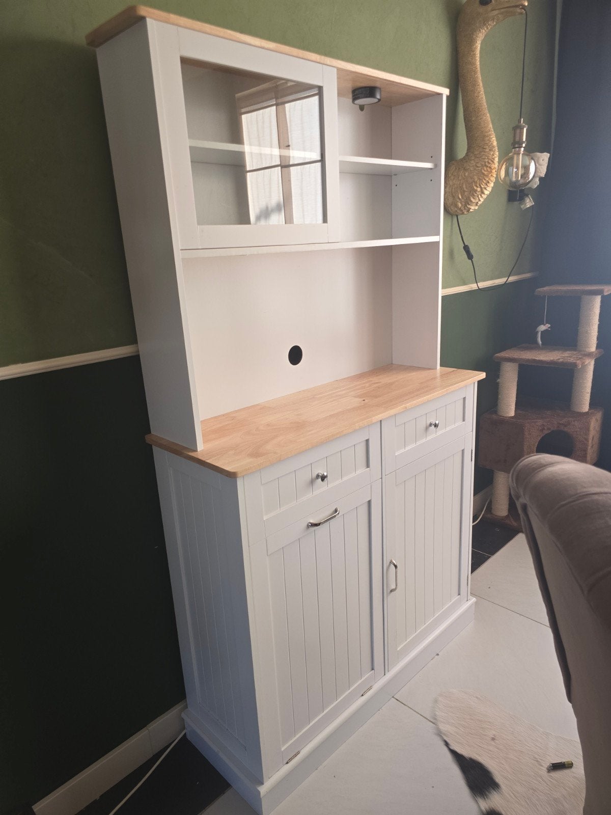 Keukenkast, Huis en Inrichting, Ophalen, 100 tot 150 cm, Wit, Zo goed als nieuw