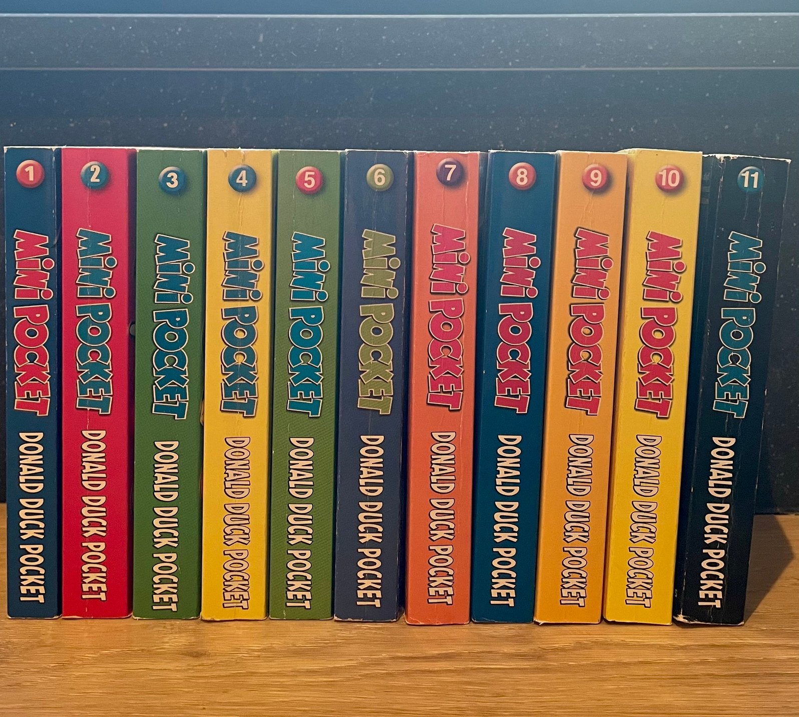 Prachtige complete set Donald Duck Mini Pockets 1 t/m 11!, Complete serie of reeks, Ophalen of Verzenden, Zo goed als nieuw, Donald Duck