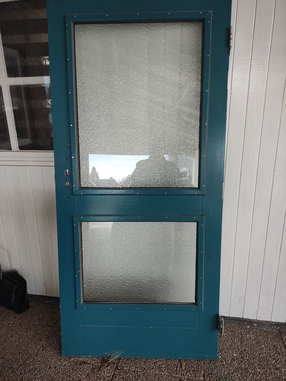 Voordeur met dubbelglas in zeer nette staat, Ophalen of Verzenden, Gebruikt, Buitendeur, 200 tot 215 cm