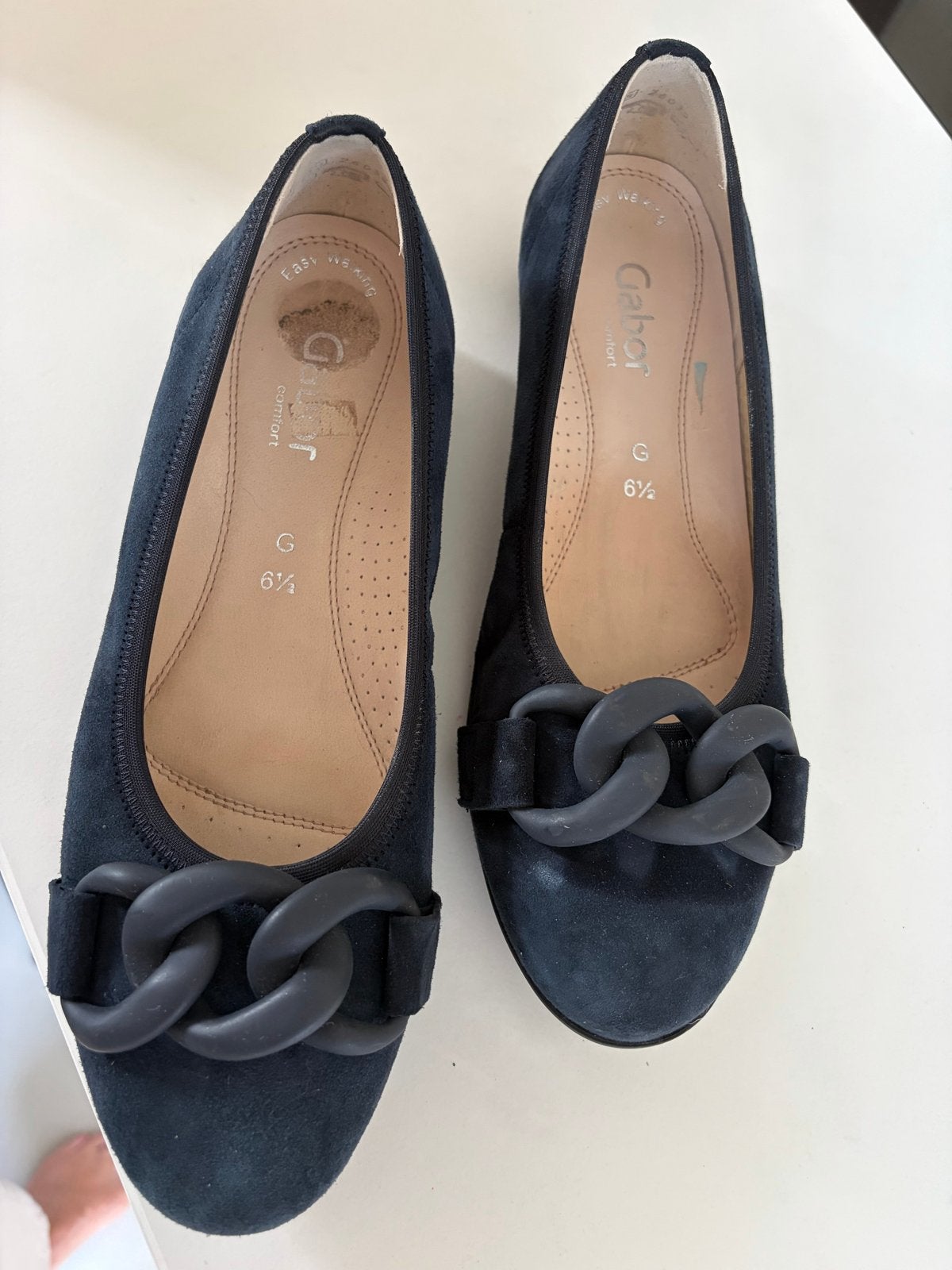 Gabor Comfort Ballerina's - Donkerblauw - Maat 40 of 6,5 G, Ophalen of Verzenden, Zo goed als nieuw, Blauw, Ballerina's