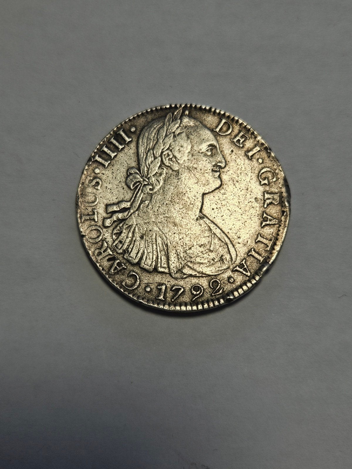 spanje carlos iv 8 reales Mexico F.M 1792, Ophalen of Verzenden, Overige landen, Zilver